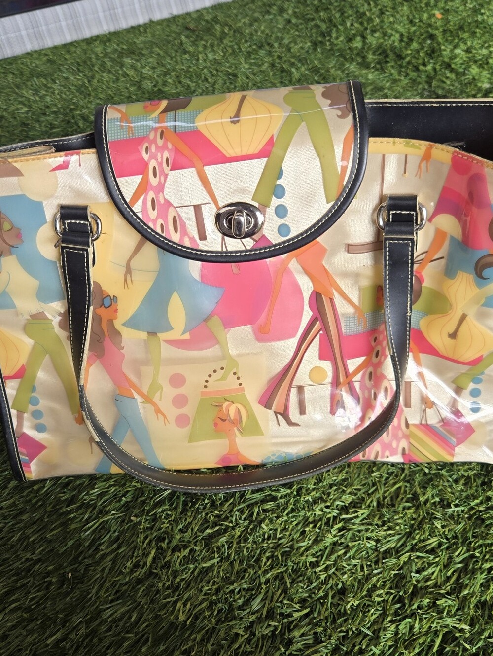 MAXX NEW YORK SIGNED PURSE BAG  KILLER MID CENTURY MODERN MCM DESIGN.